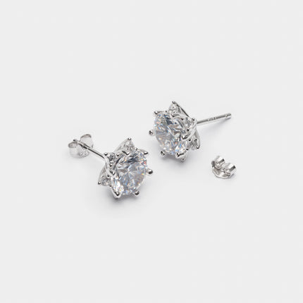 Xclusive Jewelry Earrings Stud Earring Crystal Star Silver Stud Earrings 2