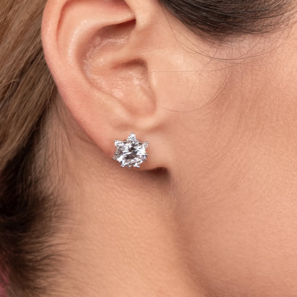 Xclusive Jewelry Earrings Stud Earring Crystal Star Silver Stud Earrings close 1