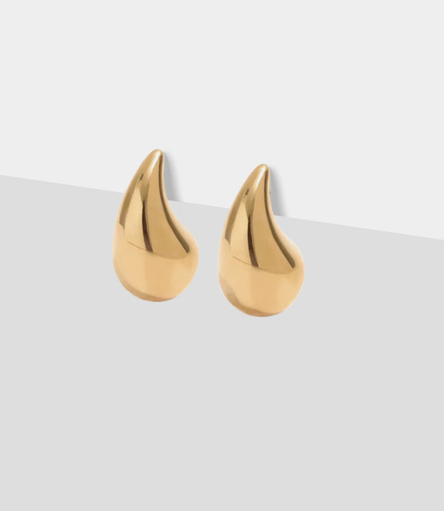 Stainless Steel Teardrop earrings gold plated