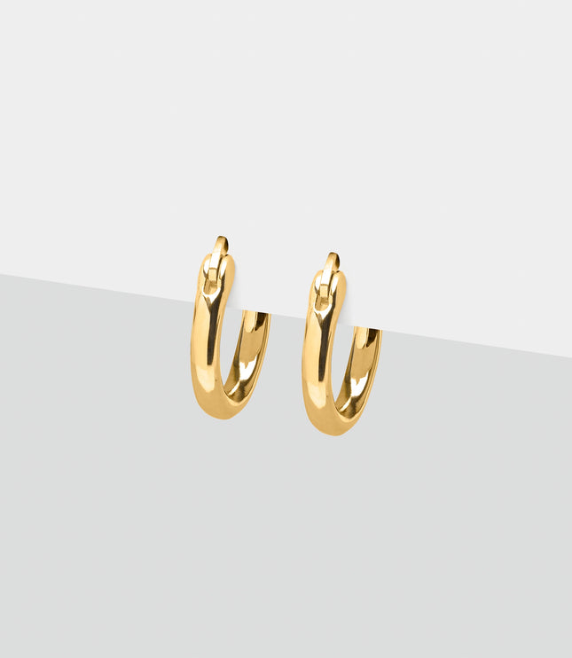 Xclusive Jewelry Earrings Huggie Hoop Earring Gold Medium Huggie Hoop Earrings  1