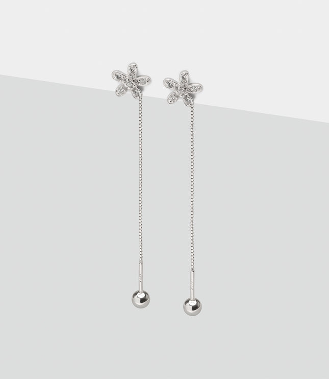 Xclusive Jewelry Earrings Riviere Earring Pave Flower Riviere Silve Earrings 1