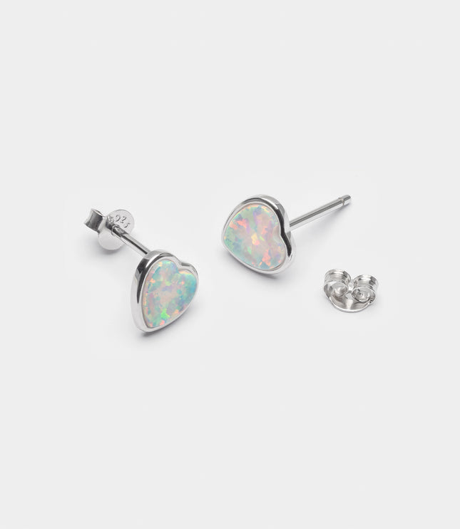 Xclusive Jewelry Earrings Stud Earring Silver Moonstone Heart Stud Earrings 2