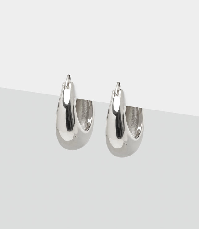 Xclusive Jewelry Earrings Hoop Earring Chunky Silver Hoop Earrings 1