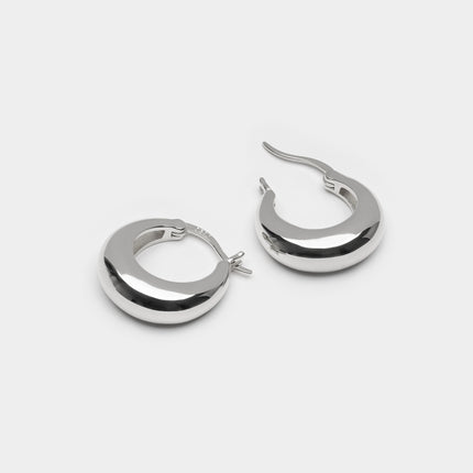 Xclusive Jewelry Earrings Hoop Earring Chunky Silver Hoop Earrings 2